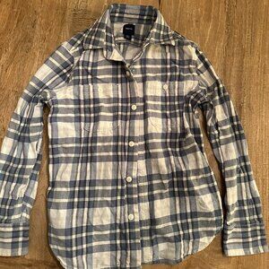 Gap Kids Boys Flannel Long Sleeve Shirt size medium